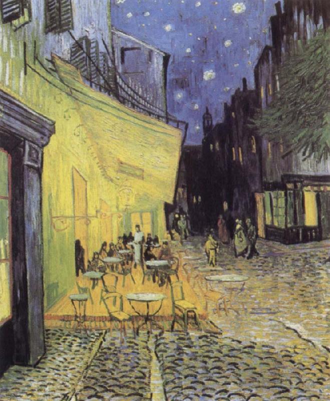 Vincent Van Gogh Cafe Tarrasse by night Norge oil painting art